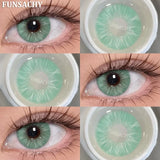 Popxstar  2PCS Natural Brown Gray Lenses for Eyes Blue Lenses Beautiful Pupil Korean Fashion Color Round Lens Yearly Cosmetics