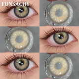 2pcs IKEREL Series Color Contact Lenses for Eyes Fashion Beautiful Lenses Eye Makeup Brown Color Lens Gray Pupil Yearly