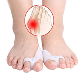 Popxstar 2PCS Silicone Toe Corrector Hallux Valgus Buffer Toe Separator for Men and Women Foot Skin Care Protectors Foot Pedicure Tools