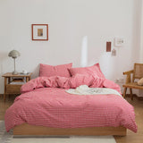 Popxstar Popular Plaind Style Cotton Skin Friendly Breathable Comfortable Duvet Cover Set