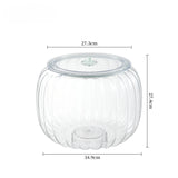 Popxstar  Halloween Candy Jar Desktop Decoration Kitchen Pumpkin Sealed Jar Moisture-proof with Lid Multifunctional Pet Food Storage Box