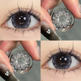 1pair New Color Contact Lenses for Eye With Prescription Grey Contacts Brown Lenses Yearly Fashion Lens Colorcon Contacts