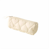 Multifunctional Large Capacity Pen Bag Soft Quilted Stationery Storage Bag Candy Color Portable Pencil Case School