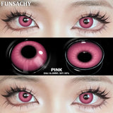 Popxstar 1 Pair Red Cosplay Contact Lenses for Eyes Vampire Black White Lenses for Halloween Eye Makeup Eye Contacts Beauty Lens