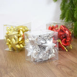 Popxstar 12Pcs Gold Star Christmas Tree Ornaments Ball Xmas Tree Hanging Pendant Christmas Decoration For Home Navidad New Year Gift