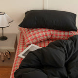 Popxstar  Ins Nordic Bedding Set Simple Style Striped Duvet Cover Set Soft Flat Sheet Single Twin Size Double Bed Sheet Set For Bedroom