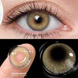 Popxstar  1Pair Contact Lenses for Eyes Color Natural Brown Beauty Yearly Cosmetic Contacts Eyes Makeup Eye Contacts Brown Lens