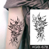 Popxstar Waterproof Temporary Tattoo Sticker Japanese Phoenix Flame Flash Tatto Feather Totem Body Art Arm Leg Waist Fake Tatoo Men Women