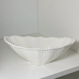 Popxstar Ele White Cerc Western Dinner Plate with  Knot Simple Design Oval ape Fi Plate Home Use Cake Serving Di