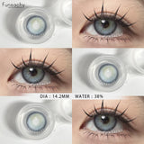Popxstar  2Pcs New Color Colored Contact Soft Circular Lenses Beauty Pupil Brown Series Eyes Makeup Blue High Quality Softlens