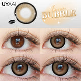 Myopia 15MM Black Diomonds Lenses with Degree 1 Pair Big Eyes Natural Black Lenses Brown Colored Contacts Gray Purple Lens