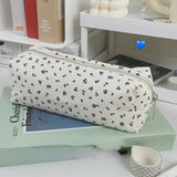 Popxstar Cute Multifunctional Floral Pen Bag Student Cartoon Stationery Bag Large Capacity Pencil Case Stationery Organizer School Office