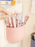 1pc Rabbit Pattern Wall Mounted Stationery Storage Box, Cute Multi-Purpose Pen Holder For School Student, Office Back To School Desk Office Supplies Office Accessories