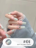 popxstar 12ML Gel Polish Kit- Mint Mambo Collection, Milky Blue & Frosted Ice, 2025 Viral Nail Art Supplies for Summer Vacations