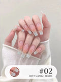 popxstar 12ML Gel Polish Kit- Mint Mambo Collection, Milky Blue & Frosted Ice, 2025 Viral Nail Art Supplies for Summer Vacations