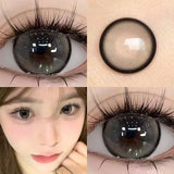 Popxstar 2PCS New Green Prescription Contact Lenses Fashion Pupils Cosmetics Eye Color Lenses Myopia Colored Contact Lenses Blue
