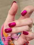 popxstar Dragon Fruit Cat Eye - 2025 New Style Nail Polish Gel, Ultra Bright Gel, Fashionable Salon Cat Eye Nail Art with Shiny Gloss.