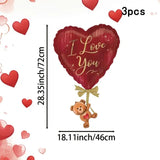 Popxstar 2pcs 35 inch Spanish, I Love You, Love Bow Balloon, Birthday Wedding Valentine's Day Party Decoration Balloon