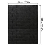 Popxstar 70cmx1m/2m/3m/5m/10m Wallpaper Brick 3D Wall Sticker Foam Self Adhesive DIY Living Room Decor Waterproof Paper