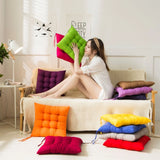 Popxstar Solid Chair Cushion Square Mat Cotton Upholstery Soft Padded Cushion Pad Office Home Or Car Garden Sun Lounge Seat Cushion