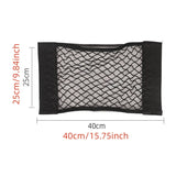 Popxstar  Elastic Storage Net Pocket Home Kitchen Cabinet Door Adhesive Sundries Bags Trunk Pocket with Nylon Fastener Tape Car Organizer