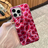 Popxstar  Pink Leopard Print Phone Case For iPhone 17 Pro Max Air 16 15 14 13 12 11 XS X XR 7 8 Plus 16E Shockproof Silicone Bumper Cover