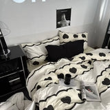 Popxstar  Bed Linen Duvet Cover Stripe Boys Girls Twin Queen Size Duvet Cover Pillowcase Bedding Adult Fashion Home Textile Nordic Sling