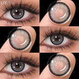 1 Pair Multicontacts for Woman y2k Korean Style Fashion Eye Lenses Blue Eye Color Contacts Purple Lenses Gray Natural Lens