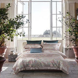 Popxstar  22 Momme Natural Mulberry Silk Luxury Bedding Set Yarn-dyed Jacquard Silk Cotton Duvet Cover Flat Sheet With Pillowcases 4Pcs