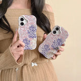 Spring Flowers Blooms Wave Border Phone Case For IPhone 17 Air 16 15 14 13 Pro Max Cases Cute Luxury Cartoon Shockproof Cover