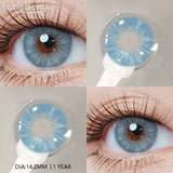 Popxstar  1 pair Blue Lenses Color Contact Lenses for Eyes Gray Pupils Soft Natural Contact Lens Makeup Cosmetci Pupil Eye Lens