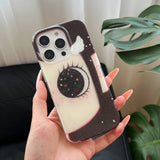 Cute Anime Shinning Eyes Cartoon Phone Case for IPhone 17 16 15 14 Pro 13 Max Comic Girl Glittering Big Eyes Bling Back Cover