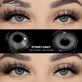 Natural Gray Contacts Colored Contact Lenses Soft Beautiful Pupil Blue Eye Contacts Yearly Colorful Lenses 2pcs/Pair