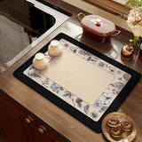 Popxstar American retro light luxury kitchen countertop drain pad, diatom mud suction pad, quick-drying washing table, sink, bar mat
