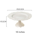 Popxstar  European Cake Stand Ceramic Wedding Party Dessert Candy Fruit Plate Cake Self-Help Display Home Table Salad Pasta Plates Dish