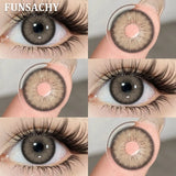 1 Pair Natural Gray Lenses Color Contact Lenses Doll Black Big Eye Contacts Makeup Cosmetics Yearly Use Blue Color Lens