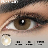 1 Pair NEW Colored Pupils Makeup Green Contact Lenses Beauty Women Colored Pupils Cosmetic Brown Natural Lenses Yearly