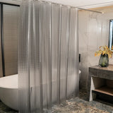 Popxstar Thick PEVA Clear Shower Curtain with 12Hooks Waterproof Bathtub Bathing Cover Mildewproof Modern Bathtub Partition Curtain