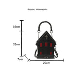 Popxstar  Creative Women's Bag Three-dimensional House Shaped Makeup Bag Fashionable Tote Bag Travel Essentials Halloween Gift