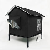 Dog Sleeping Bed Waterproof Outdoor Cat Tent Warm Folding Cooling Dog Cave Raised Base Moisture-proof Pet Condos Balcony