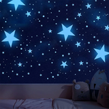 Popxstar 3/50/100pcs Fluorescent Glow the Dark 3D Stars Moon Wall Stickers Kids Baby Rooms Decoration Girls Bedroom Ceiling Home Decor