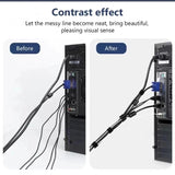 Popxstar 1/5M Cable Organizer Cable Management Wire Winder Tape Earphone Mouse Cord Management Ties Protector