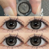 Popxstar  2pcs Contact Lenses with Diopters Natural Contacts Lenses Black Pupil Myopia Beautiful Black Lenses Fashion Soft Lenses