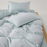 New Simple 100% Lyocell Bedding Set Solid Soft Skin-friendly Queen Duvet Cover Set with Sheets Natural Plant Fibre Quilt Cover