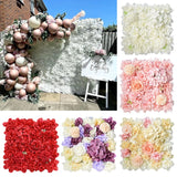 Popxstar Artificial Silk Flowers Wall Panels 3D Rose Flower Art Wall Backdrop DIY Wedding Party Bridal Shower Background Home Decoration