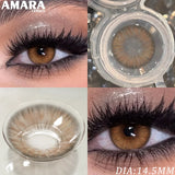 Popxstar  1 Pair Fashion Color Contact Lenses for Eyes Brown Lenses Colorcon Blue Lenses Yearly Beautiful Grey Eye Pupils Lens