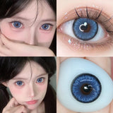 Popxstar 1Pair Green Colour Contacts Lenses Natural Blue Gray Eye Myopia Lenses Beauty Pupil Brown Lenses Makeup