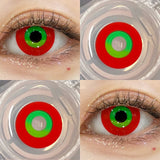 1pair Green Halloween Color Contact Lenses Crazy Circle Lens Anime Softlens
