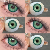 Popxstar  2pcs Color Brown Contact Lenses for Eyes Fashion Natural Gray Softlens Eye Makeup Contacts Yearly Cosmetic Color Lens