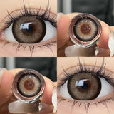 2pcs Big Eye Lenses Brown Lenses Contact Lenses for Eyes with Degree Prescription Black Beauty Pupils Fast Shipping